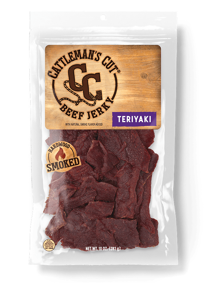 CATTLEMAN'S CUT TERIYAKI BEEF JERKY 10 OZ