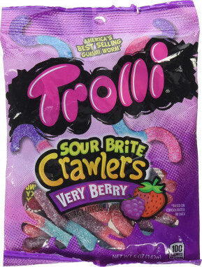 Trolli Sour Brite Crawlers Very Berry Gummi Candy 5 oz