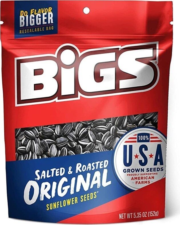 BIGS Sunflower Seeds, Salted, 5.35 oz Bag