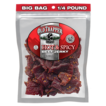 OLD TRAPPER TRADITIONAL STYLE BEEF JERKY - HOT AND SPICY