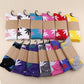 Leaf Print Novelty Crew Socks
